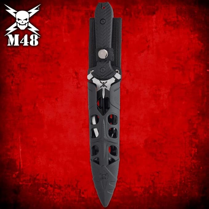 M48 Tsunami Fixed Blade With Vortec Sheath | Twist Blade Design-GS96