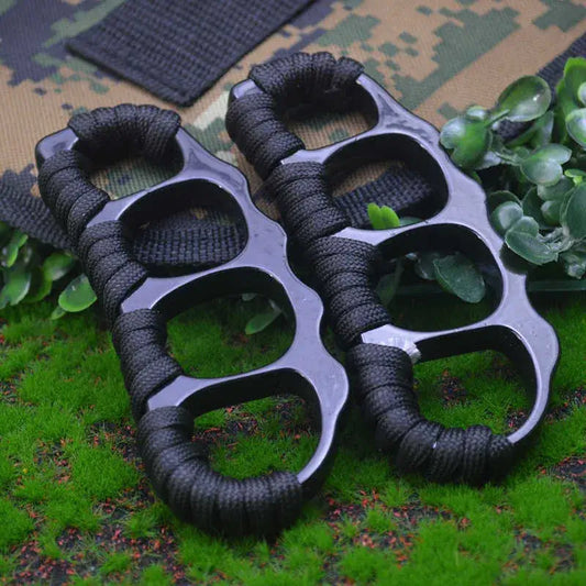 Brass Knuckles Ring Bracelet, Pea Pod Design, Finger Tiger Fist Buckle-GS133