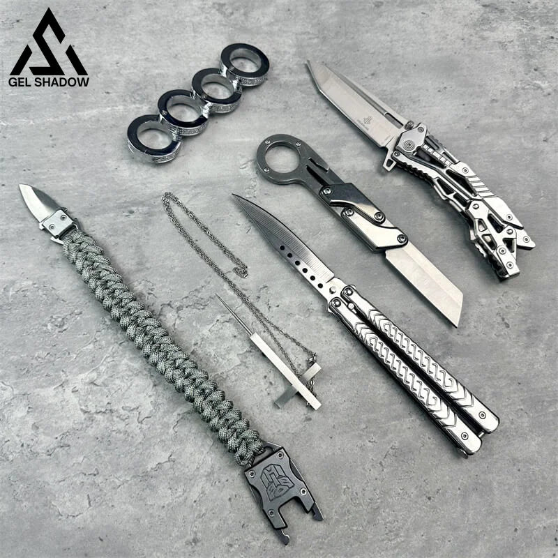 6Pcs Sliver Pocket Defense Knife Tools Pack