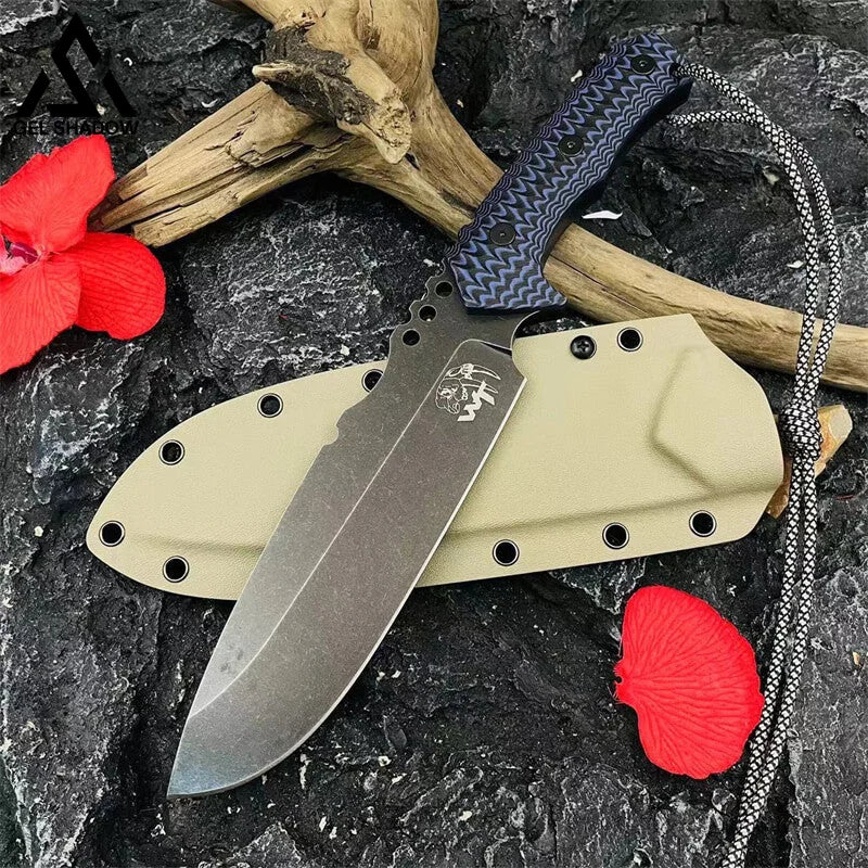 8Mm Thick Gt Stright Knife Black Knives