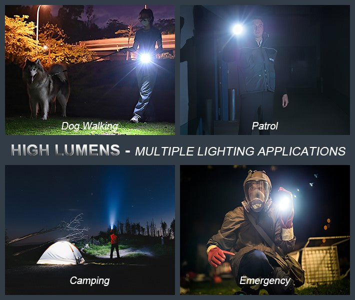 Rechargeable LED Flashlights High Lumens 5 Modes, IPX6 Waterproof Handheld