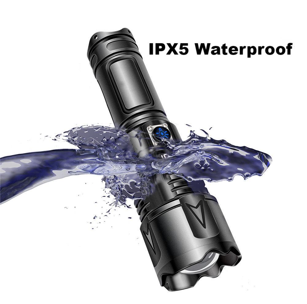 Rechargeable LED Flashlights High Lumens 5 Modes, IPX6 Waterproof Handheld