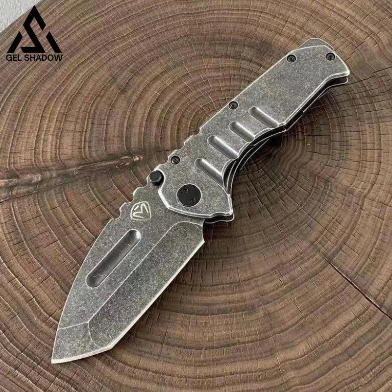 Canku C1137 Heavy-Duty Pocket Folding Knife Stone Wash Knives