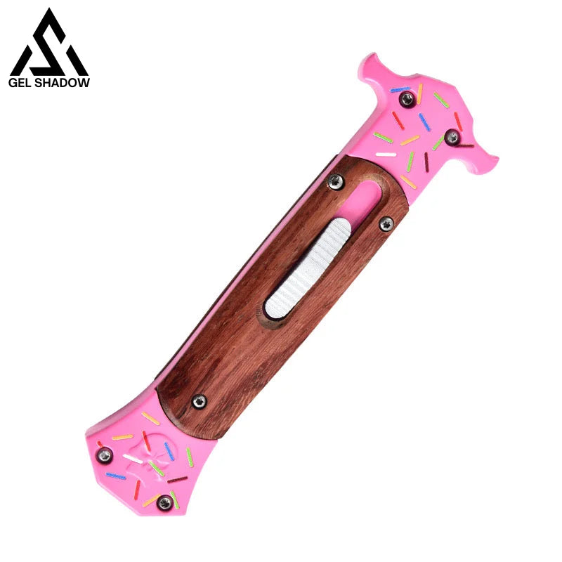 Donut Otf Knife Mirotech Automatic Pink Dagger Dessert Warrior 3 Pocket Knives