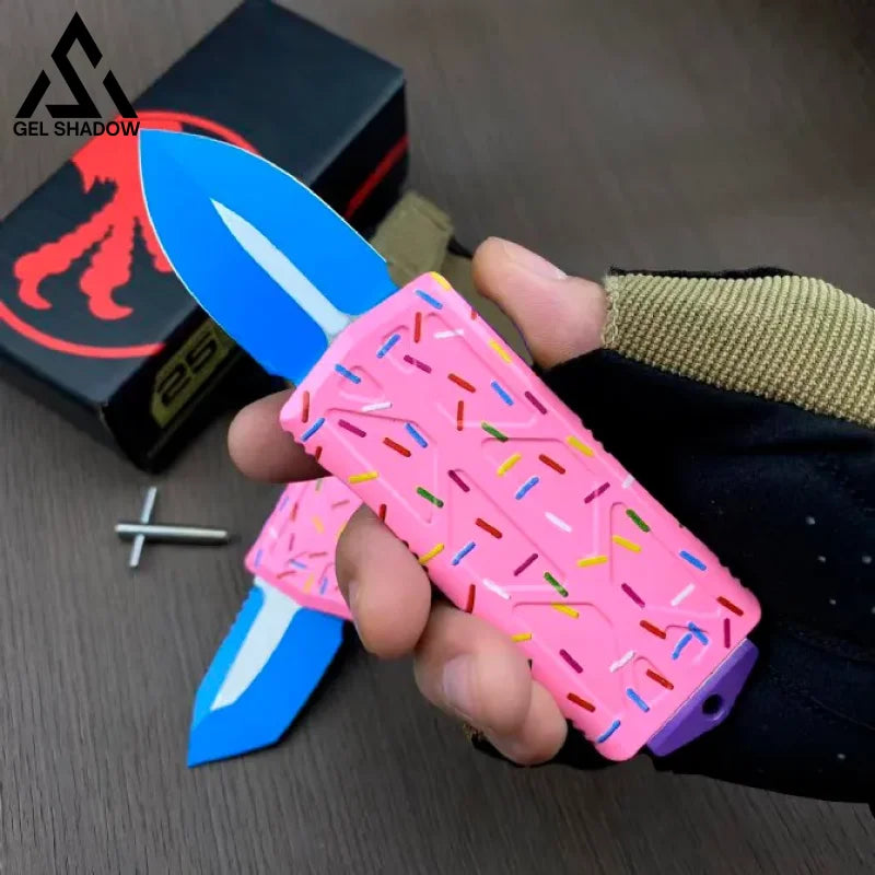 Donut Otf Knife Mirotech Automatic Pink Dagger Dessert Warrior 6 Pocket Knives