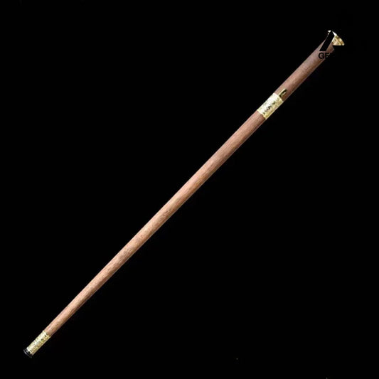 Dragon Pattern Alloy Gold Stainless Steel Cane Sword(US ONLY)-GS65 black Pocket Knives