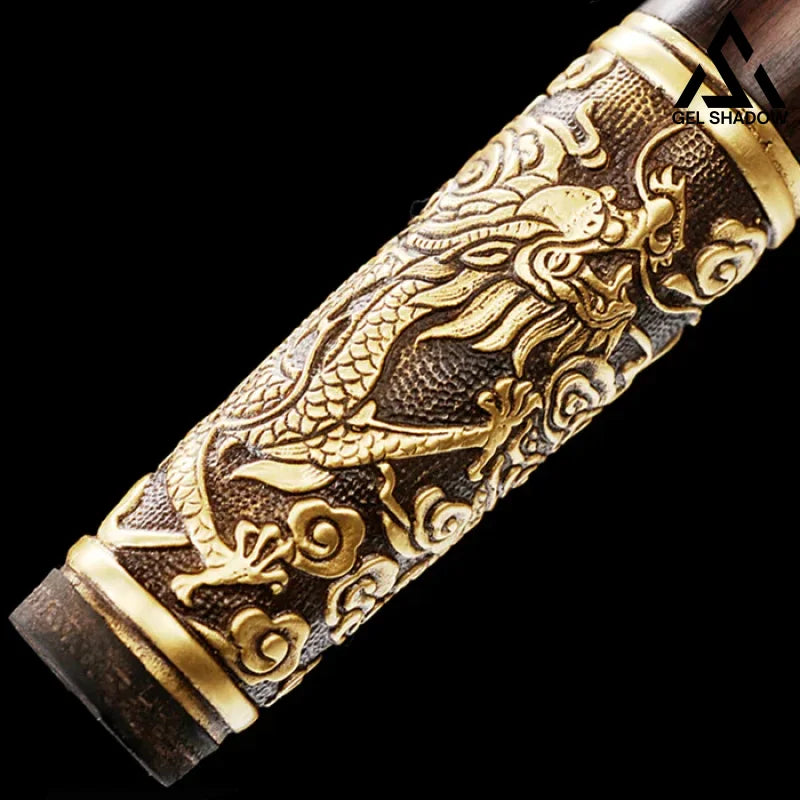 Ebony Dragon Head Cane Sword(US ONLY)-GS60 Black gold Pocket Knives