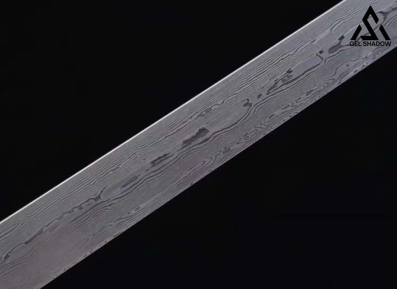 (Elder) Stainless Damascus Steel Dual-Handed Cane Knife(US ONLY)-GS54 Black Pocket Knives