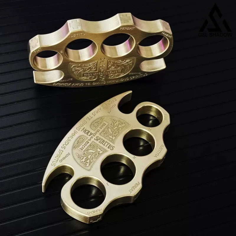 Four-finger alloy self-defense equipment like a tiger’s claws-GS130 Gold BRASSKNUCKLE