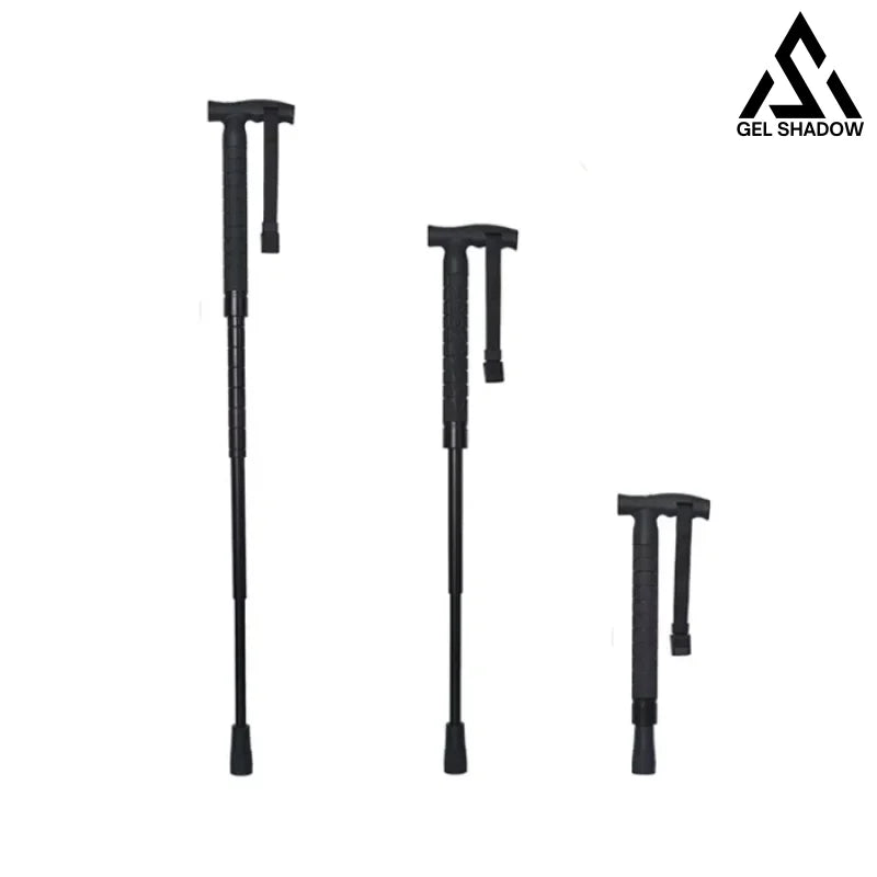 FOX Telescopic Hiking Pole with Self-Defense Baton Black Pocket Knives