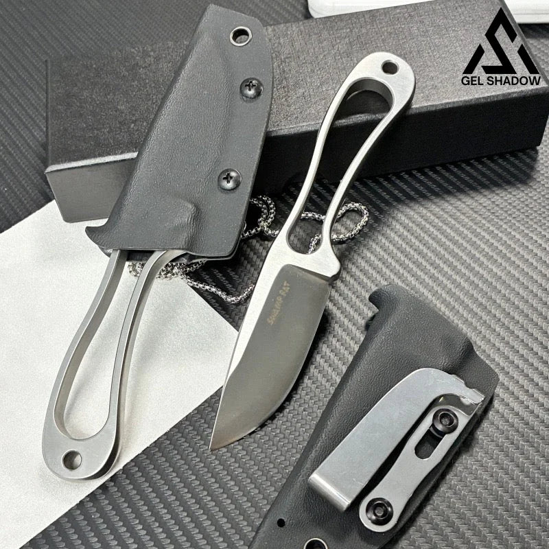 GS161 Swamp Rat Mega Outdoor knife Silver BRASSKNUCKLE