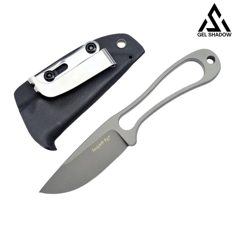 GS161 Swamp Rat Mega Outdoor knife Silver BRASSKNUCKLE