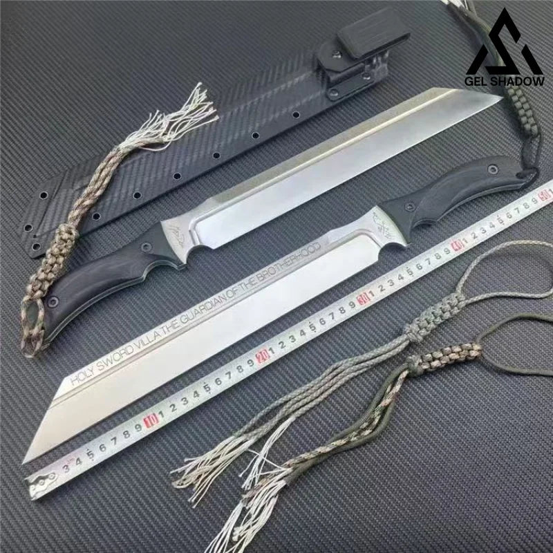 GS164 Viking warship tactical straight sword Silver Pocket Knives