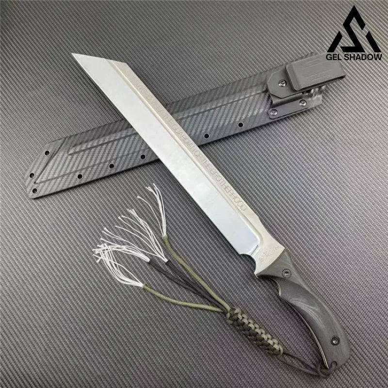 GS164 Viking warship tactical straight sword Silver Pocket Knives