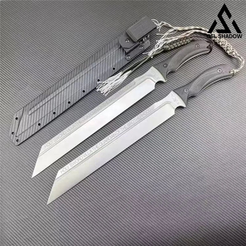 GS164 Viking warship tactical straight sword Silver Pocket Knives