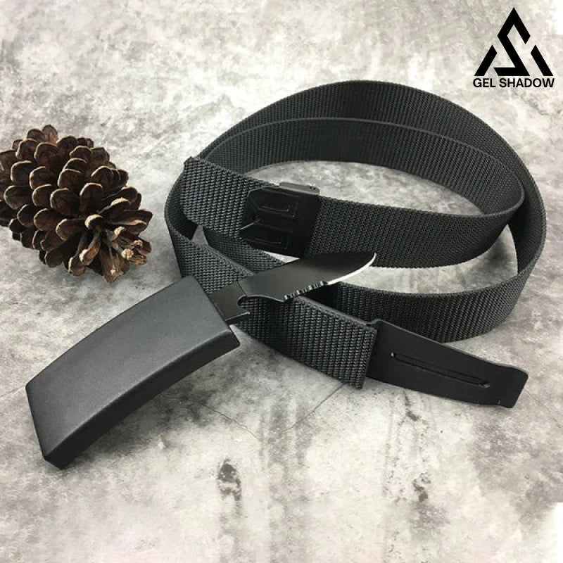 GS169 Concealed Belt Knife Black BRASSKNUCKLE