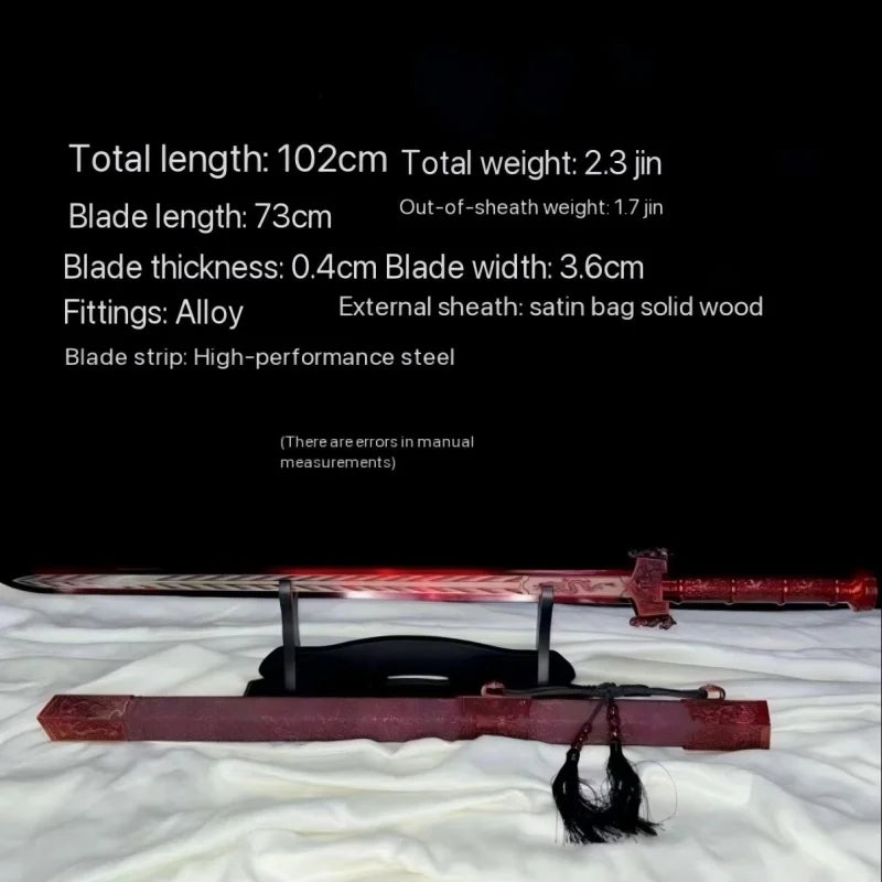 GS186 Red and blue Longquan high manganese steel sabers and swords(US ONLY) Pocket Knives