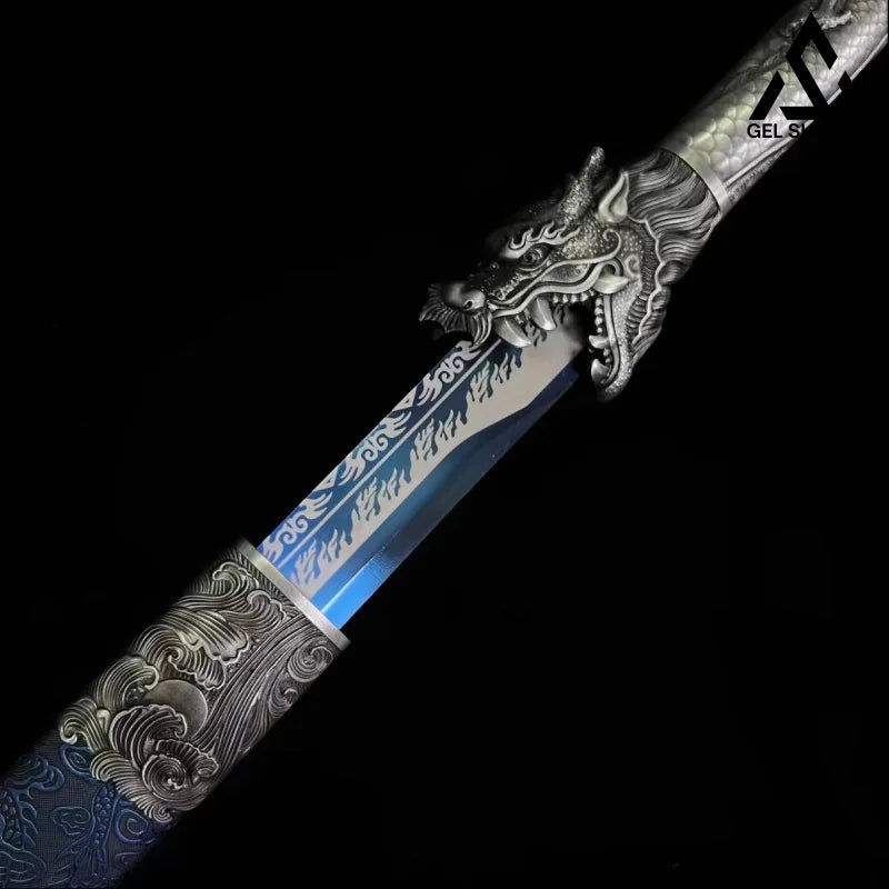 GS186 Red and blue Longquan high manganese steel sabers and swords(US ONLY) Pocket Knives