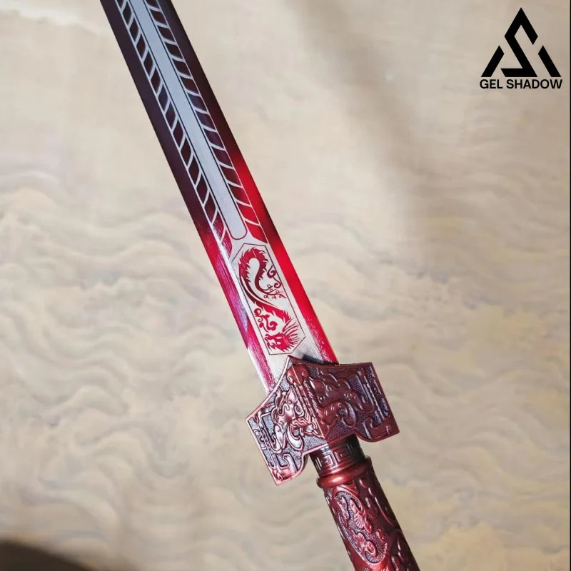 GS187 Hongyuan Han Sword high manganese steel sabers and swords(US ONLY) Red Pocket Knives