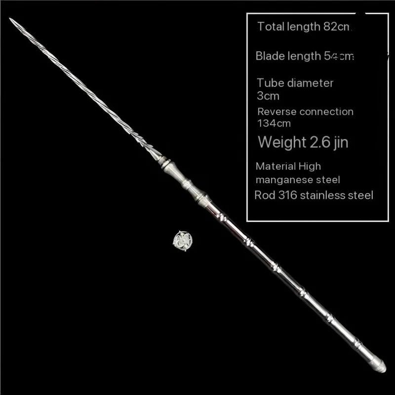 GS189 Outdoor bamboo joint piercing spear(US ONLY) Silver Pocket Knives