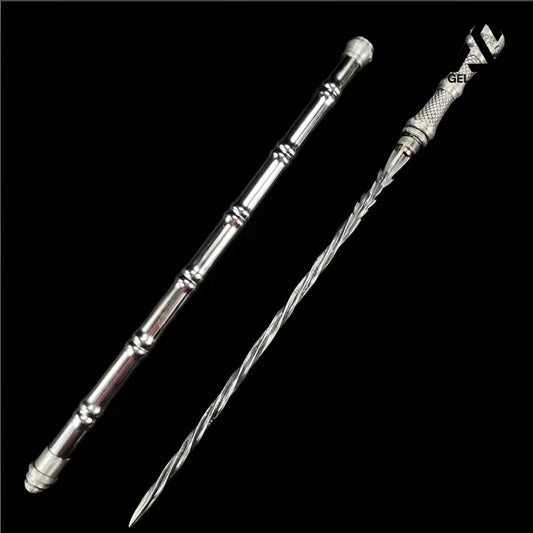 GS189 Outdoor bamboo joint piercing spear(US ONLY) Silver Pocket Knives