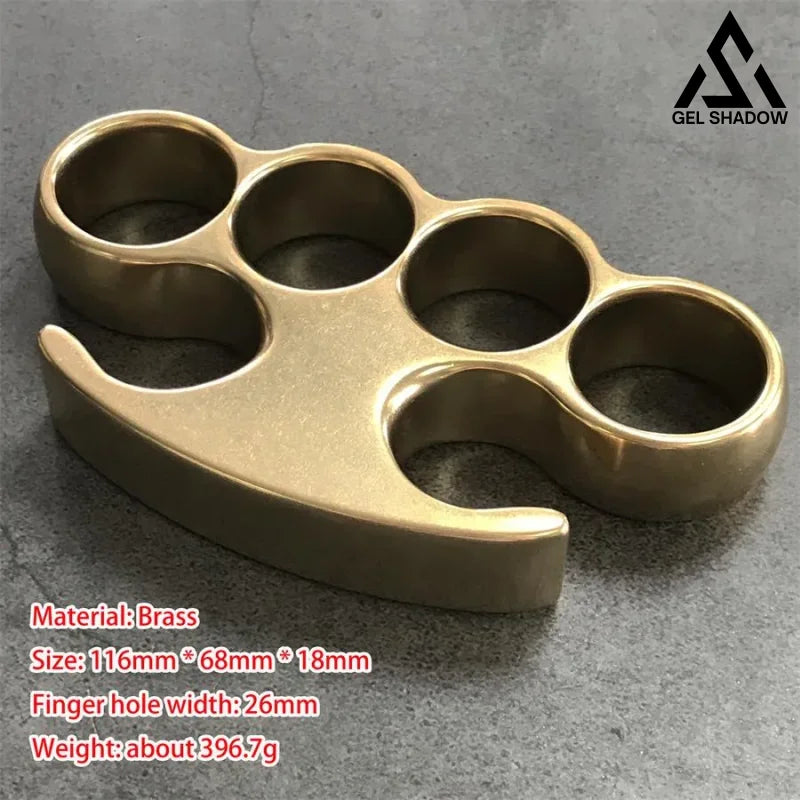 GS193 Old Style Classic Stonewashed Brass Knuckle Duster Brass Pocket Knives