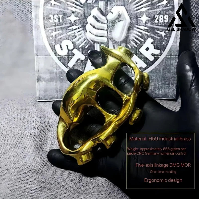 GS194 Golden Tactical Large Weight Tiger Brass Pocket Knives