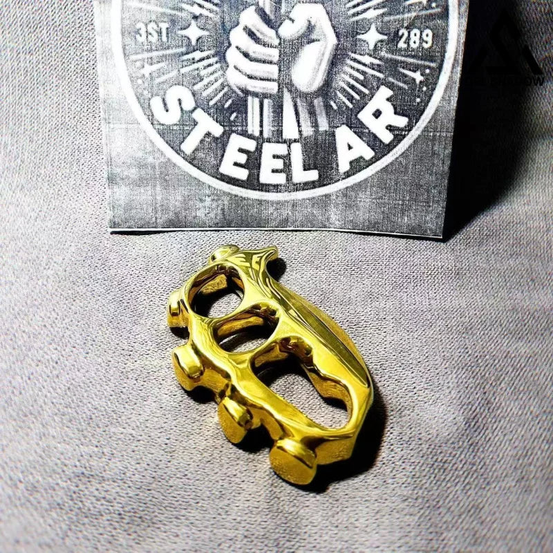 GS194 Golden Tactical Large Weight Tiger Brass Pocket Knives