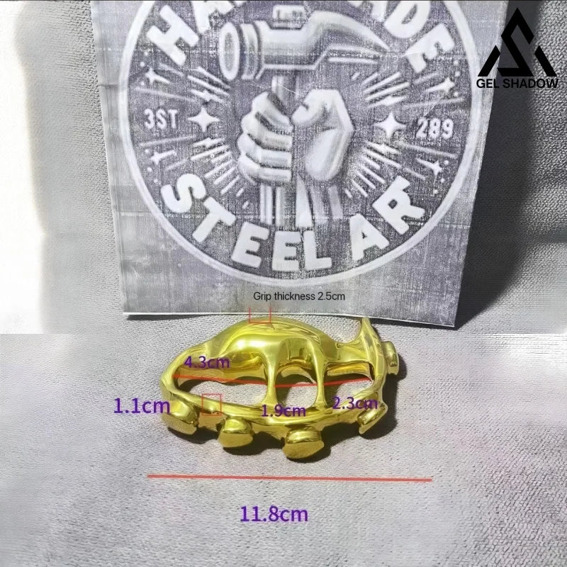 GS194 Golden Tactical Large Weight Tiger Brass Pocket Knives