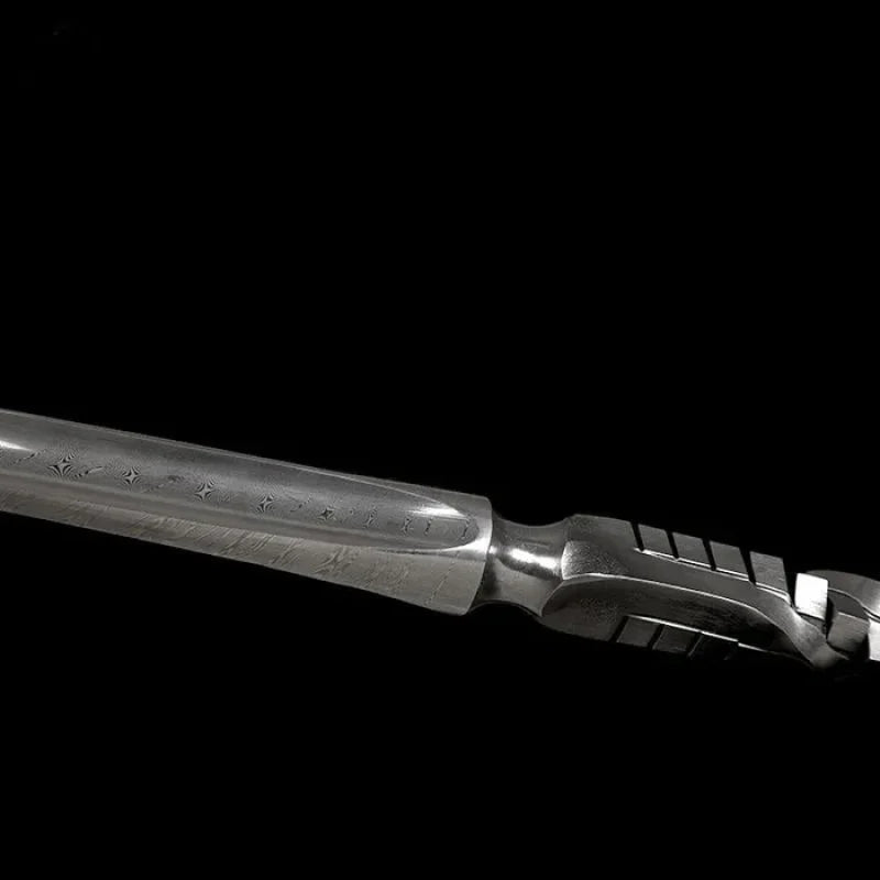 Handmade 三棱 Pattern Steel One-piece forging(US ONLY)-GS53 Black Silver Pocket Knives
