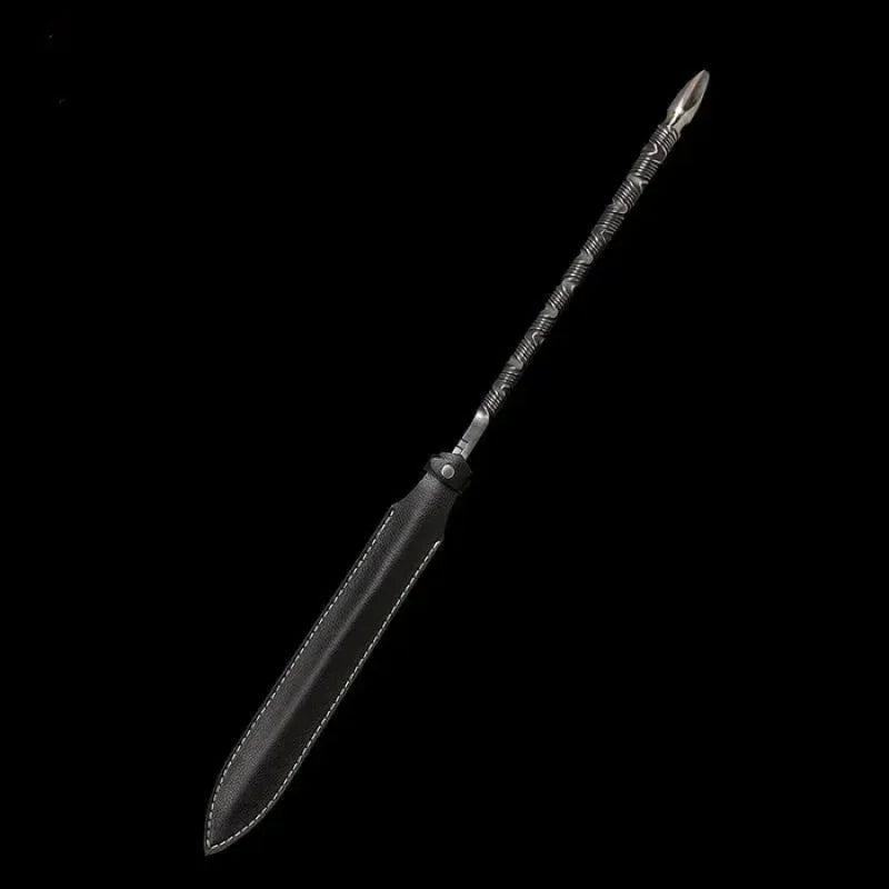 Handmade 三棱 Pattern Steel One-piece forging(US ONLY)-GS53 Black Silver Pocket Knives