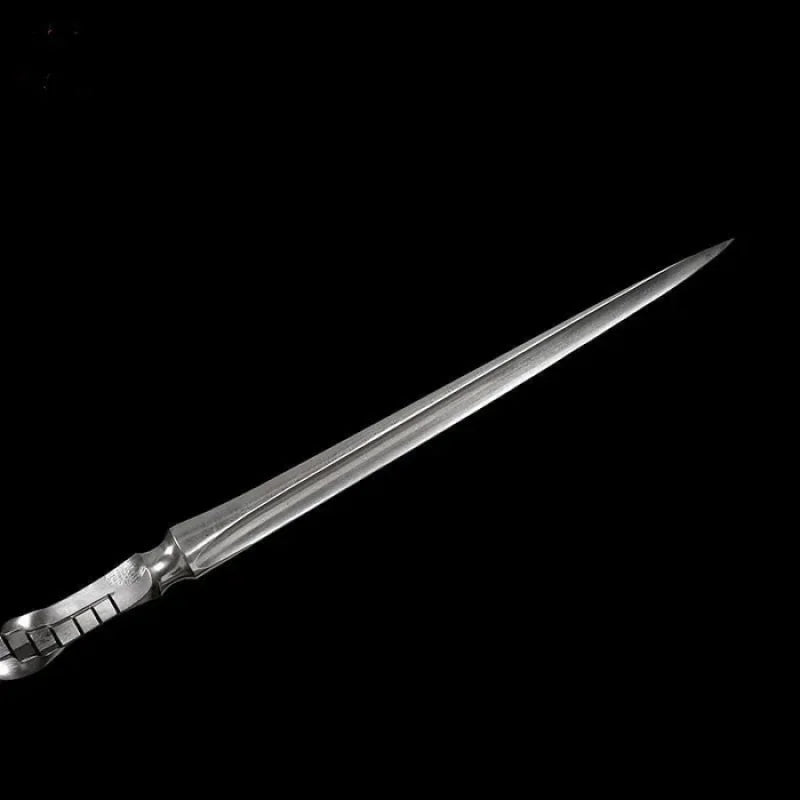 Handmade 三棱 Pattern Steel One-piece forging(US ONLY)-GS53 Black Silver Pocket Knives