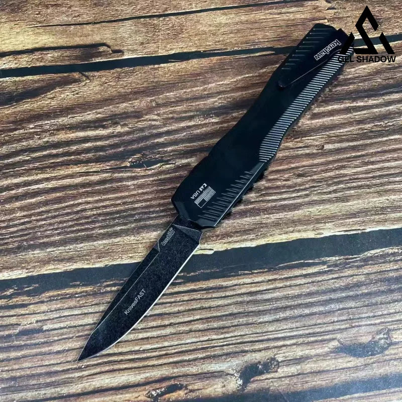 KS9000 DE OTF - Blk Aluminum (3.45 ’ CPM-MagnaCut)-GS147 Black 50th Anniversary Edition BRASSKNUCKLE