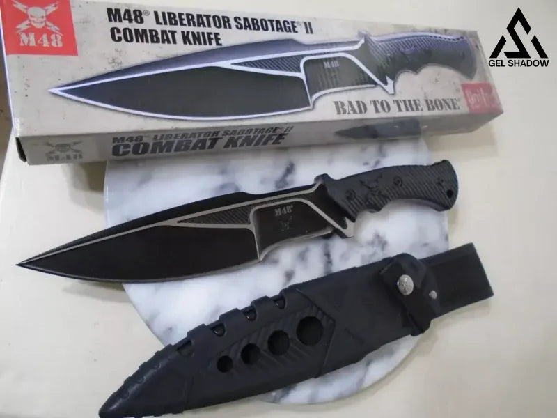 M48 Liberator Combat Fixed Blade Knife 10mm Full Tang Bowie UC3337 G10 13.80’’ OA black KNIVES