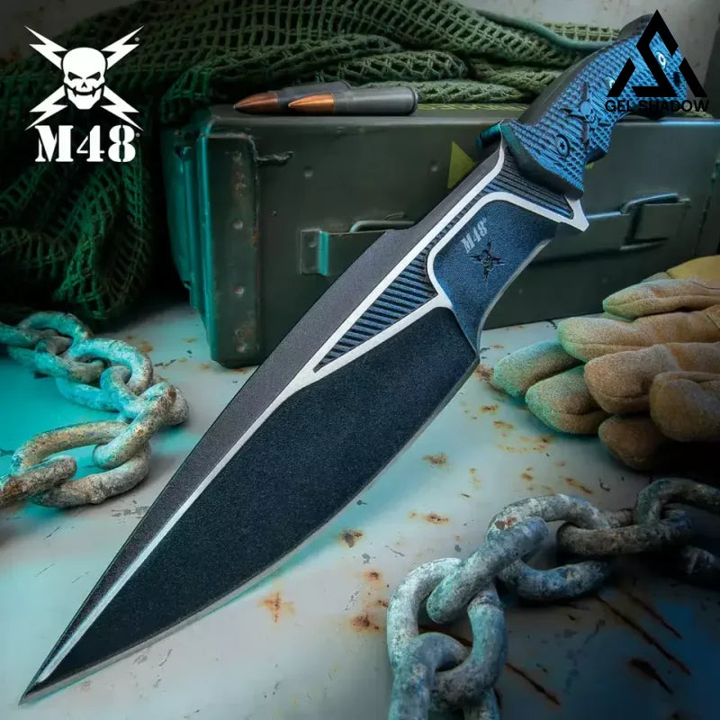 M48 Liberator Combat Fixed Blade Knife 10mm Full Tang Bowie UC3337 G10 13.80’’ OA black KNIVES