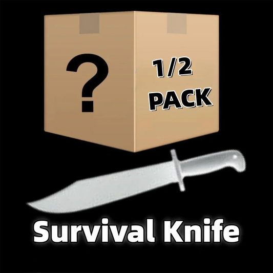 Mystery 1/2 Pack Survival Knife Tactical Straight Fixed Blade Army Knifes 1 Pack / Sheath + Gift