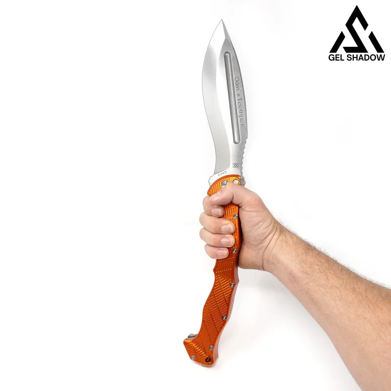 Odin’s Toothpick Folding Knife - Kukri Orange / Aluminum Gift Box Knives