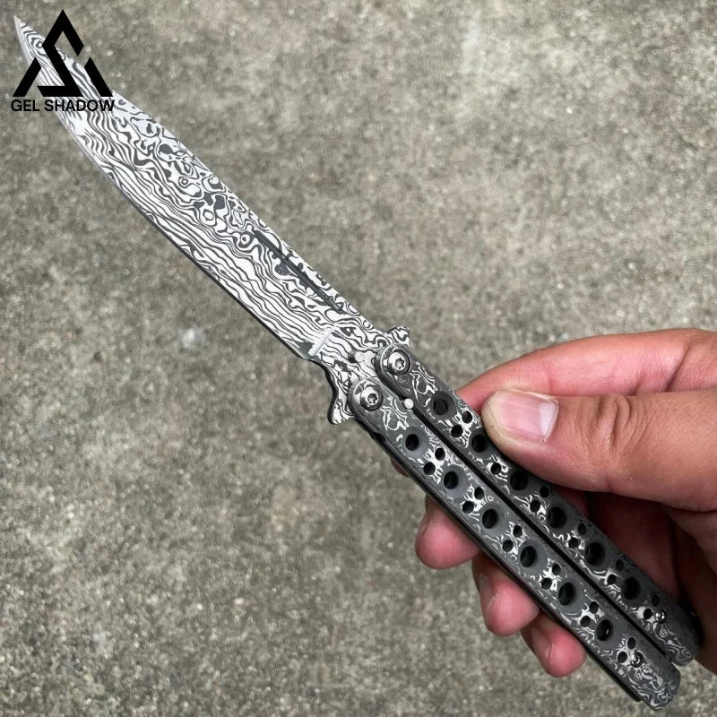Scorpion Balisong Butterfly Damascus Knife