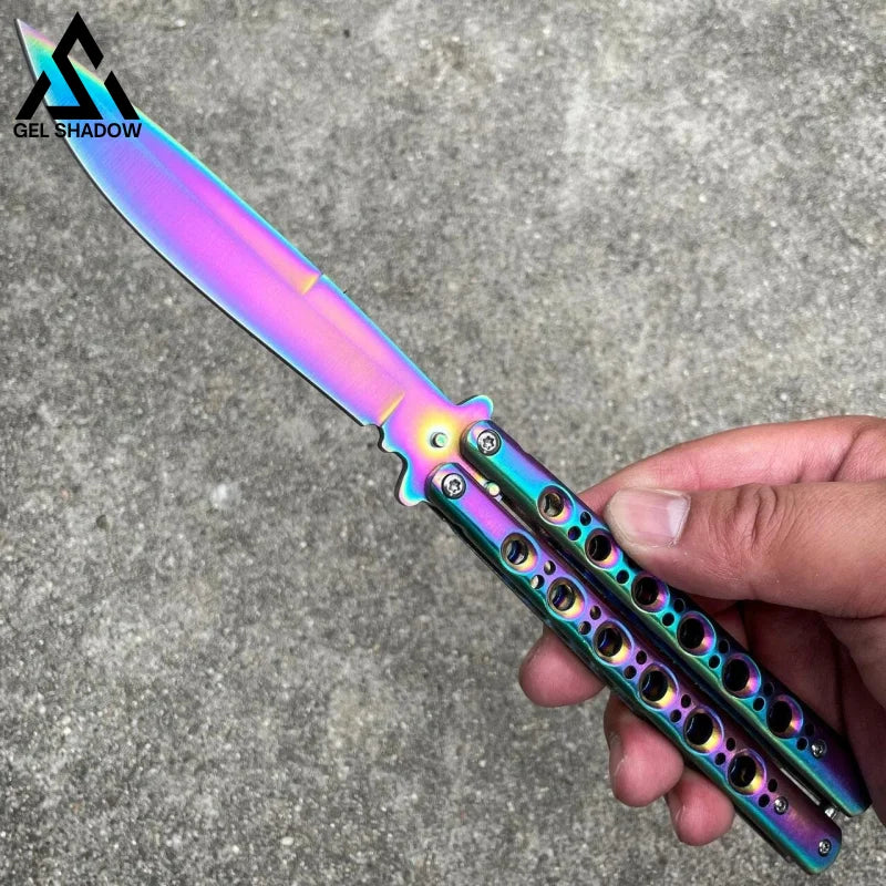 Scorpion Balisong Butterfly Rainbow Knife