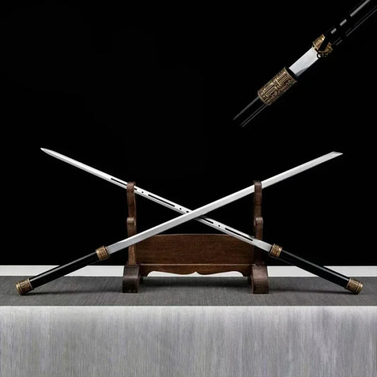 Shadow Veil Twin-Bladed Polearm(US ONLY)GS61 Silver Pocket Knives