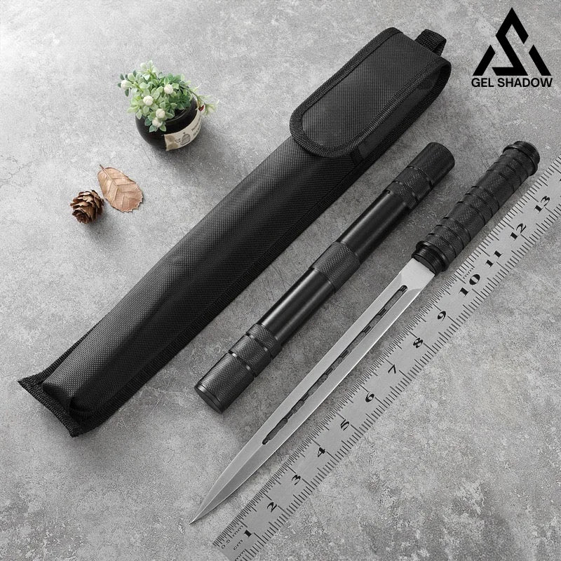 Stick Hidden Knife Baton-Style Tactical Baton 2 Sections