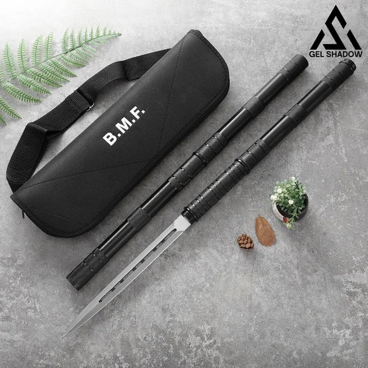 Stick Hidden Knife Baton-Style Tactical Baton 4 Sections