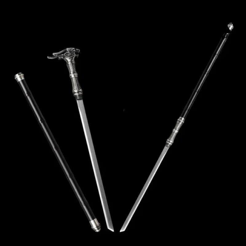 Tactical Cane Sword – Dual-Head Convertible Design(US ONLY)-GS152 Pocket Knives