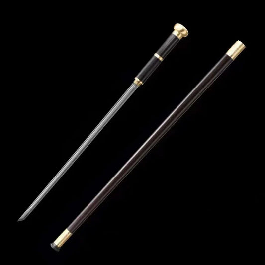 Three Dragons Playing with Pearls Cane Sword(US ONLY)51 Black gold Pocket Knives