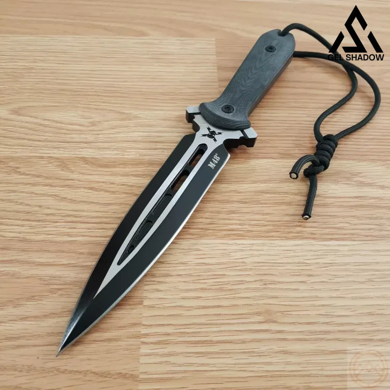 United Cutlery 11 5/8 M48 Talon Dagger Black Fixed Blade Knife + Sheath 3336 black Pocket Knives