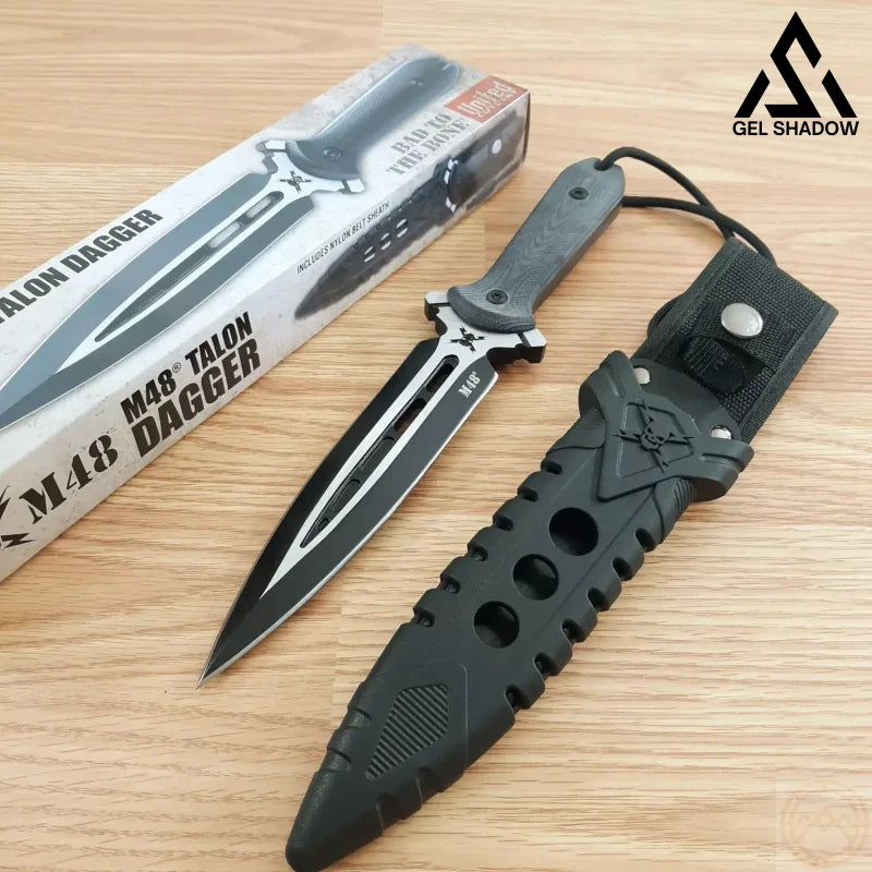 United Cutlery 11 5/8 M48 Talon Dagger Black Fixed Blade Knife + Sheath 3336 black Pocket Knives