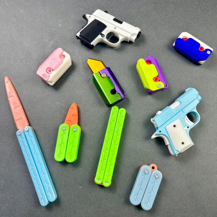 3D Printed Baby Mini M1911 Gravity Fidgets