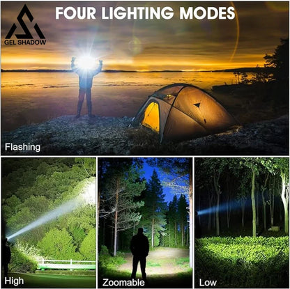 120,000LM Super Bright LED Rechargeable Headlamp Zoomable Head lamp