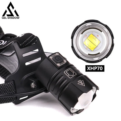 120,000LM Super Bright LED Rechargeable Headlamp Zoomable Head lamp