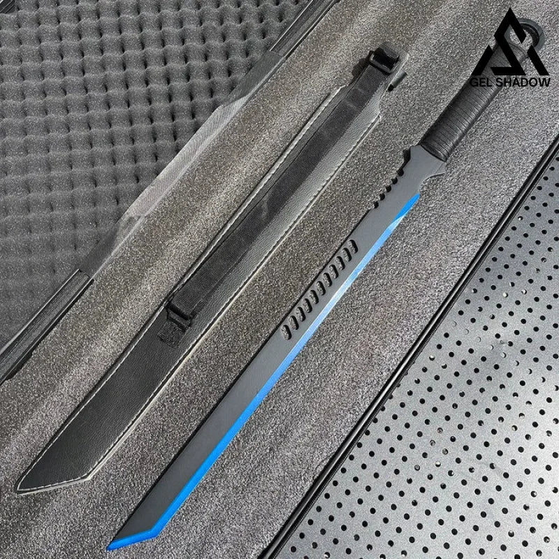 27’’ Ninja Sword TANTO BLADE Machete FullTang(US ONLY）-GS64 Blue Pocket Knives